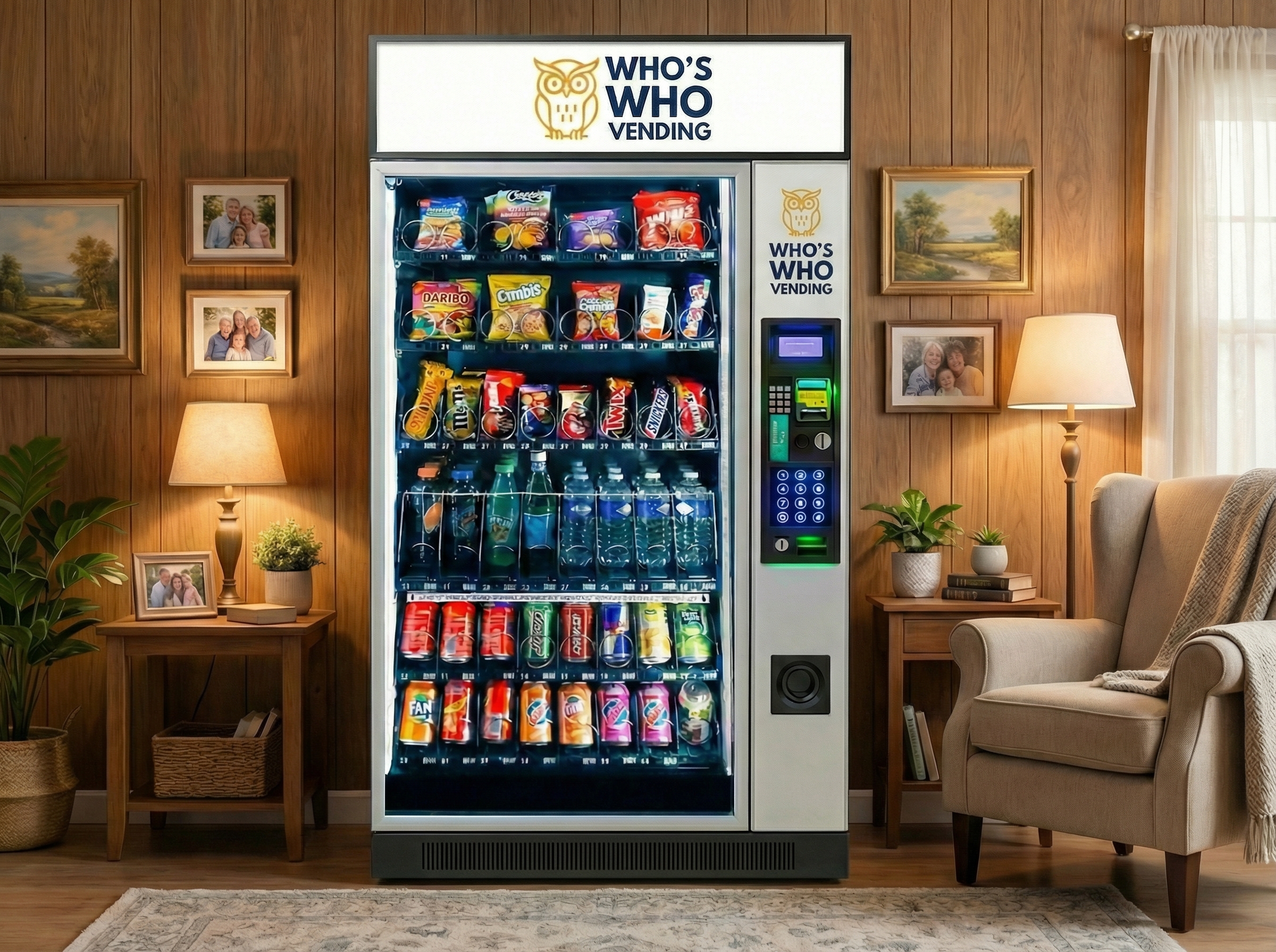 Modern vending machine mockup